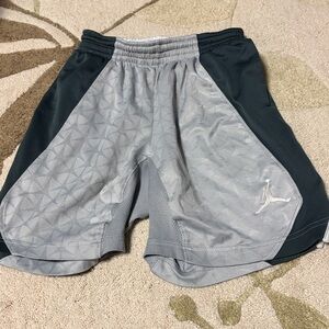 Nike Kids Gray and Black Jordan Athletic Shorts